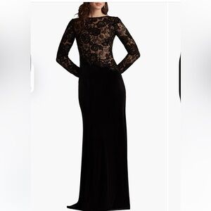 Tadashi Shoji Black Lace Gown